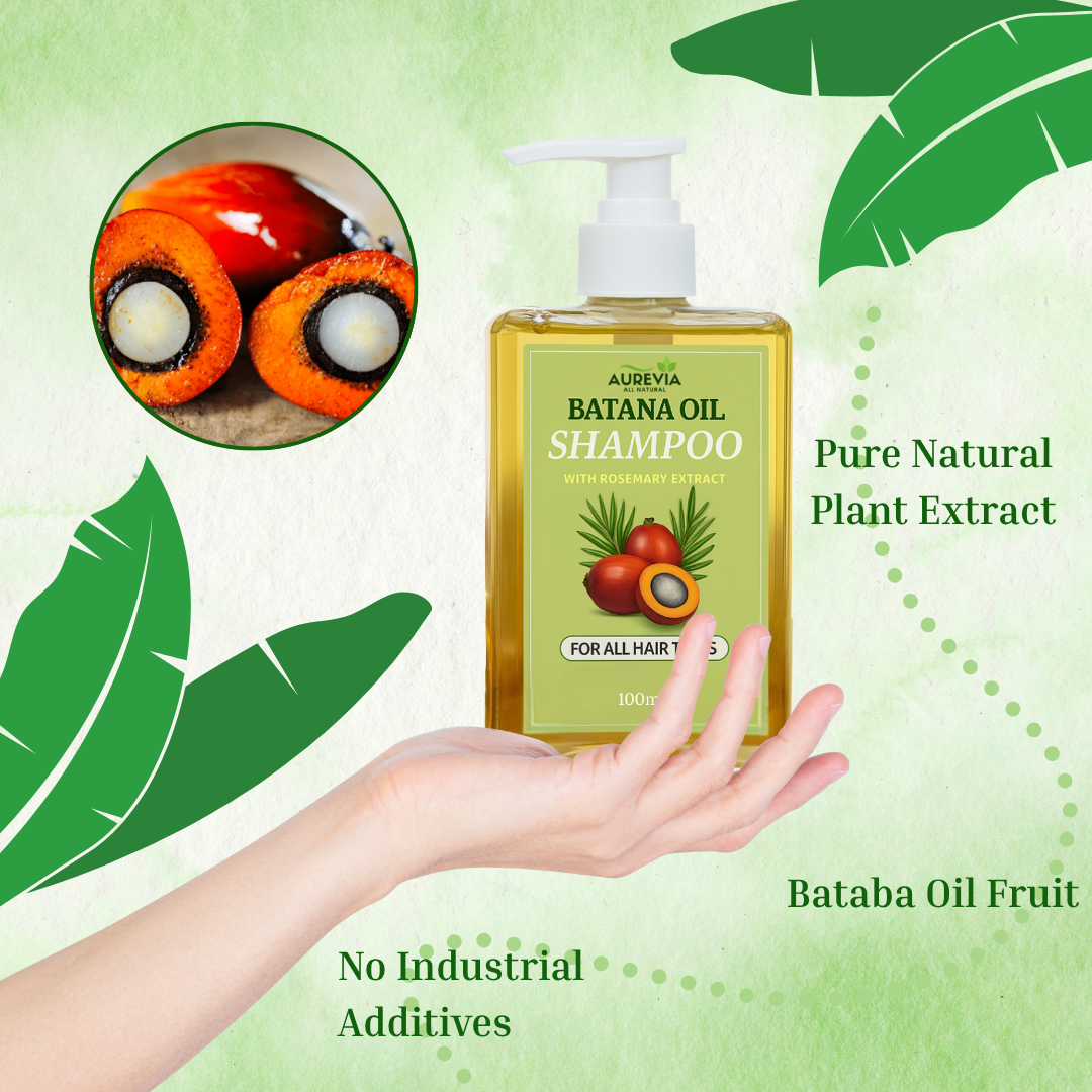 AUREVIA™ Batana Oil Shampoo — With Rosemary Extract